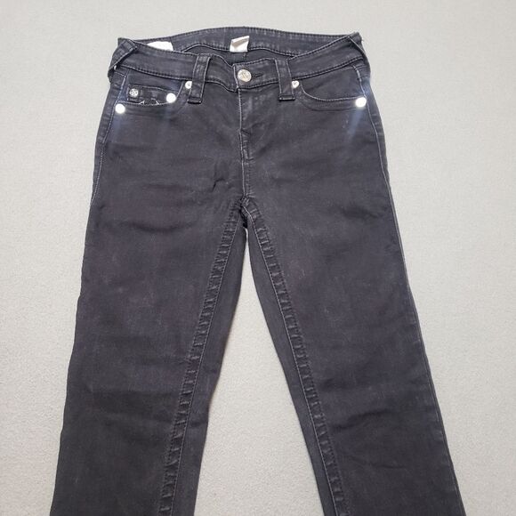True Religion Halle Mid Rise Super skinny black jeans Size 28 - Picture 3 of 13
